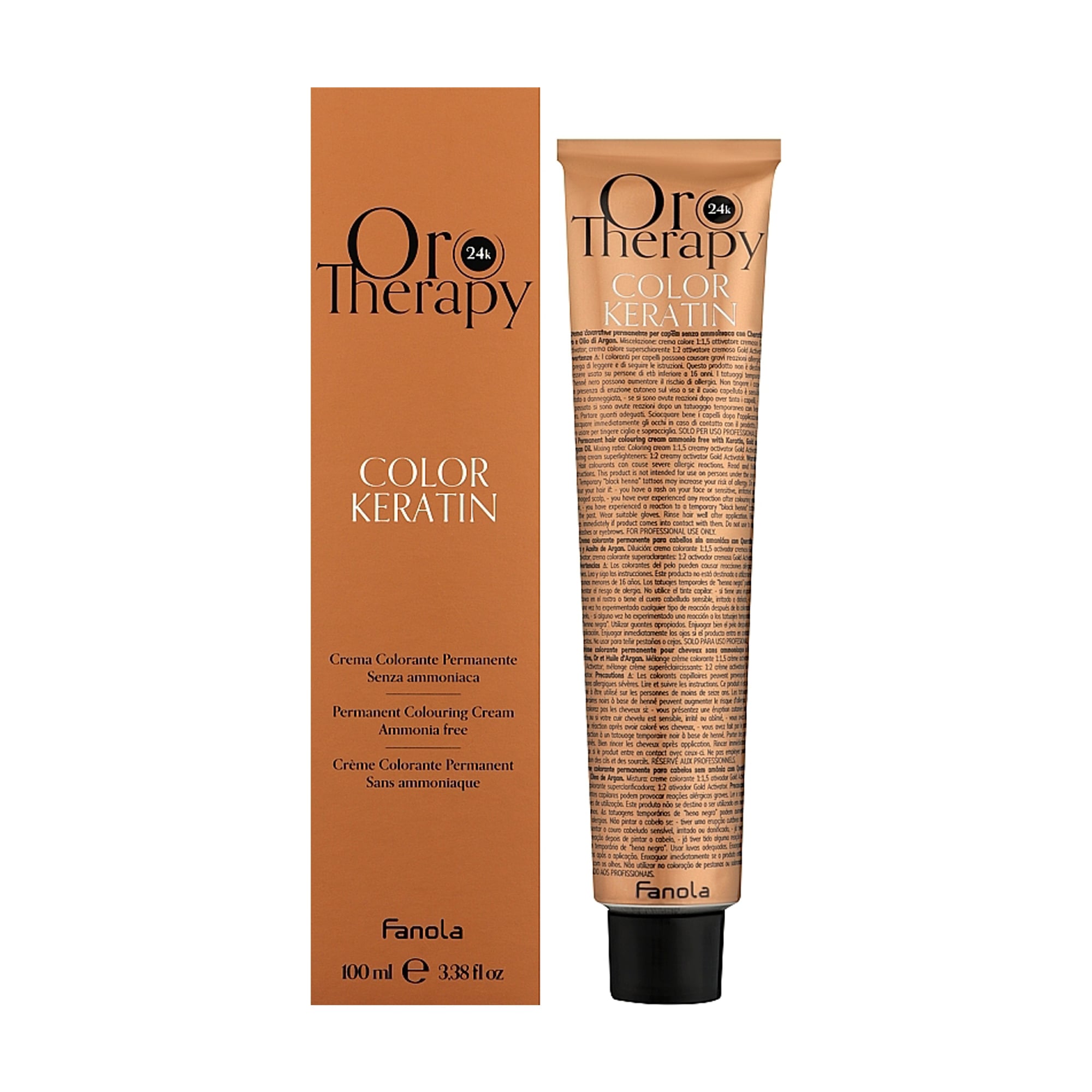 Безаміачна крем-фарба для волосся Fanola Oro Therapy Color Keratin Oro Puro 10.1 Extra Blonde Platinum Ash Extra, 100 мл
